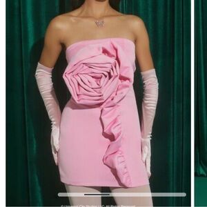 NWT Forever 21 Wicked Collection Rosette Tube Dress With Matching Headband - XL